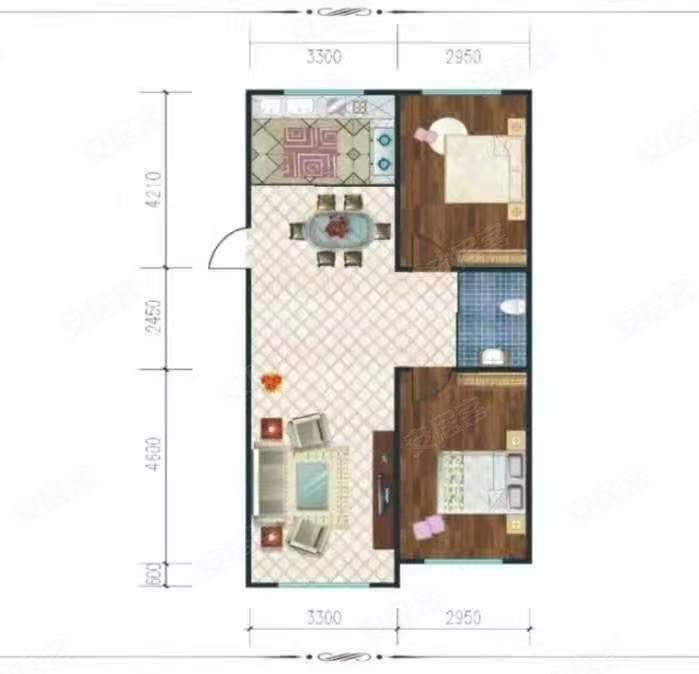 百晟园小区2室1厅1卫81㎡南北40.8万