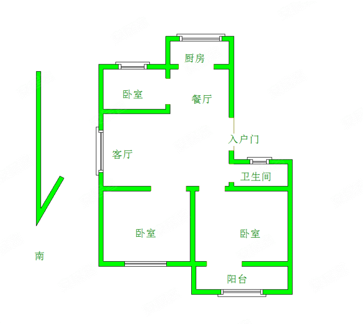 泰和苑3室2厅1卫103㎡南68万