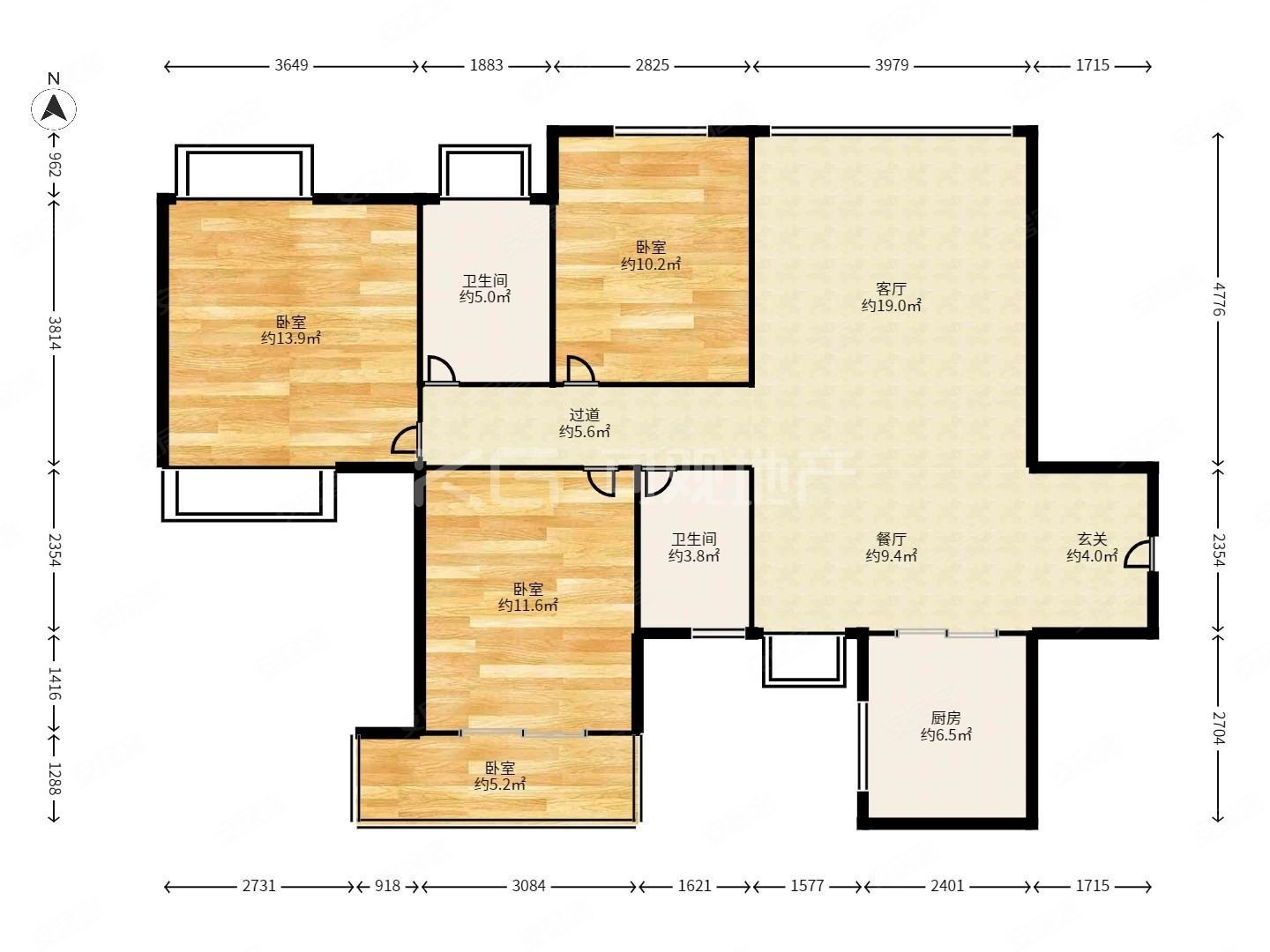 新增融信双杭城龙岭 上下杭居家装修未入住 端头全明户型不沿街