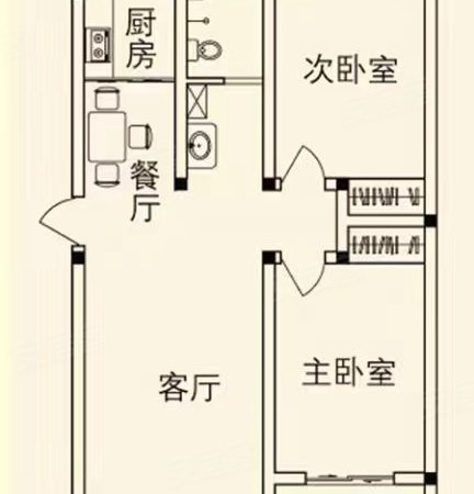 七里庙小区三区 2室2厅1卫 配套齐全 豪华装修 100平