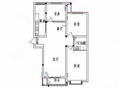 天乐苑住宅小区2室2厅1卫73.81㎡西41万