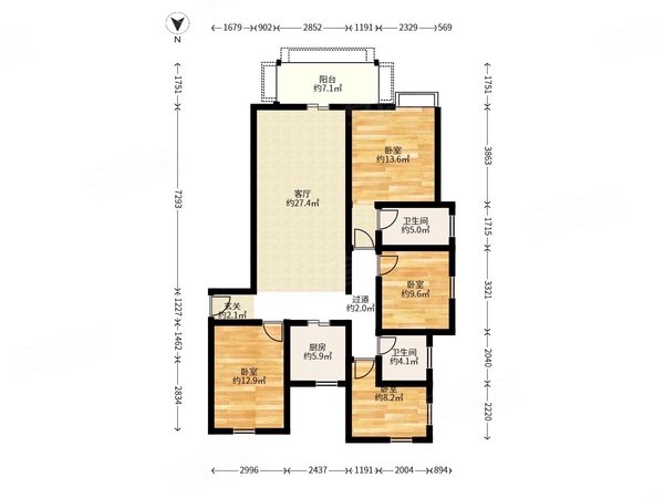 南宁西乡塘安吉澜月府澜月府,安吉万达旁,精装四房,空房带空调,干净