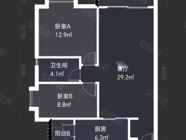 【多图】富力现代广场,工业大道北租房,沙园 乐风附近电梯精装南向大