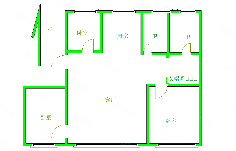 百合田园(喀喇沁旗)3室2厅2卫152.04㎡南北118万