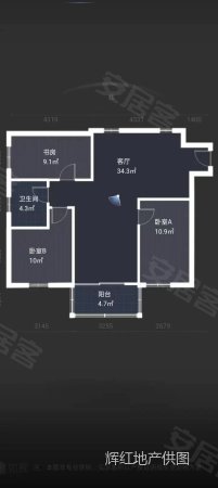 广信豪景大厦3室2厅1卫104.06㎡南北650万