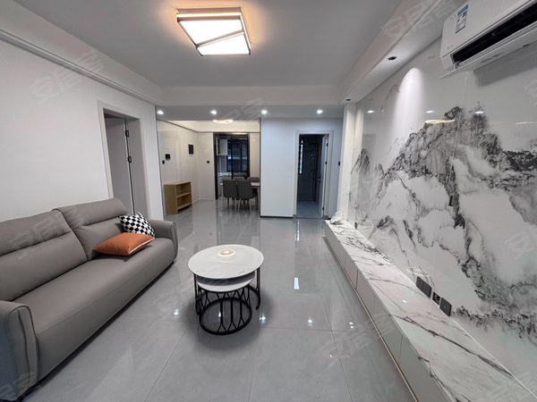 海宁长安镇农发区万城杭悦府下沙奥莱 杭悦府 精装修3房2卫 可合租 拎包入住 有密码出租房源真实图片