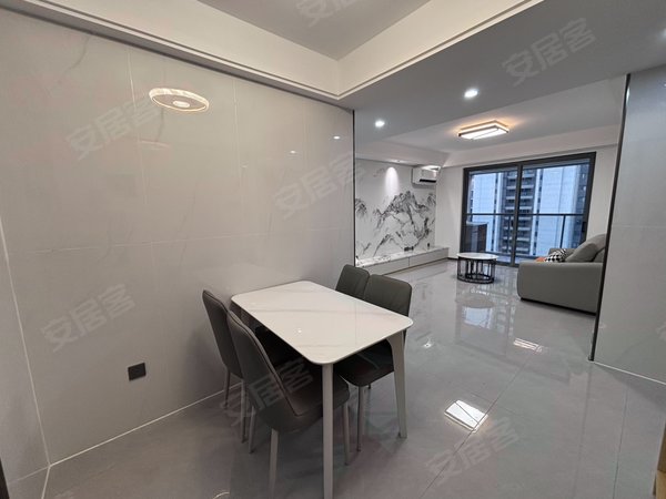 海宁长安镇农发区万城杭悦府下沙奥莱 杭悦府 精装修3房2卫 可合租 拎包入住 有密码出租房源真实图片