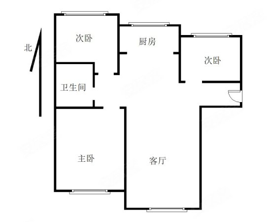 K2京西狮子城南区3室2厅1卫92.26㎡南北64万