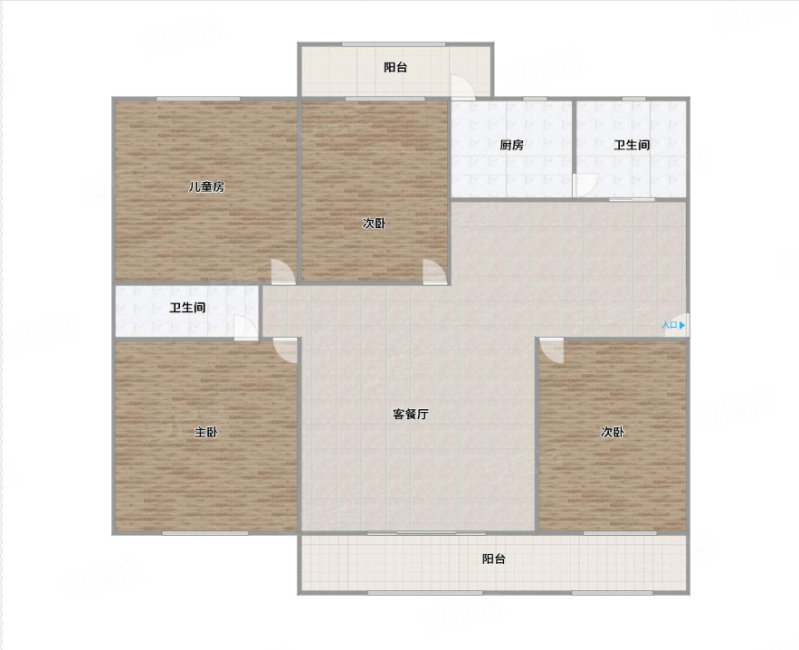 金苑花园4室2厅2卫163.94㎡南北95万