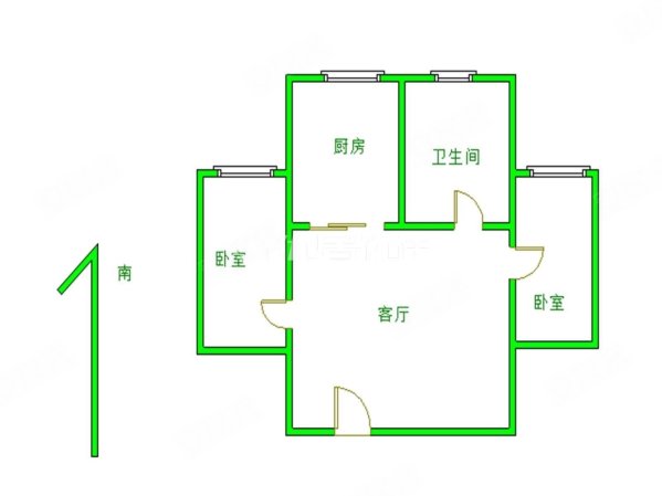 农大西区家属院2室1厅1卫63.44㎡南北159万