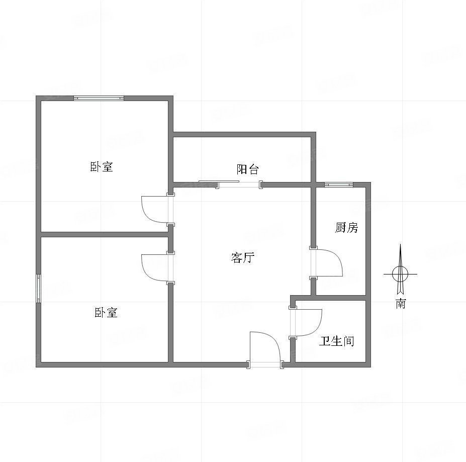 天越雅园(2期)2室2厅1卫78.8㎡南77万