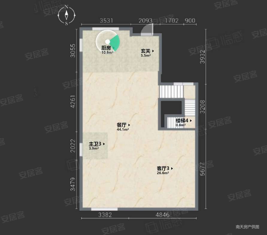 公元世家(二期别墅)5室3厅4卫372㎡南1580万