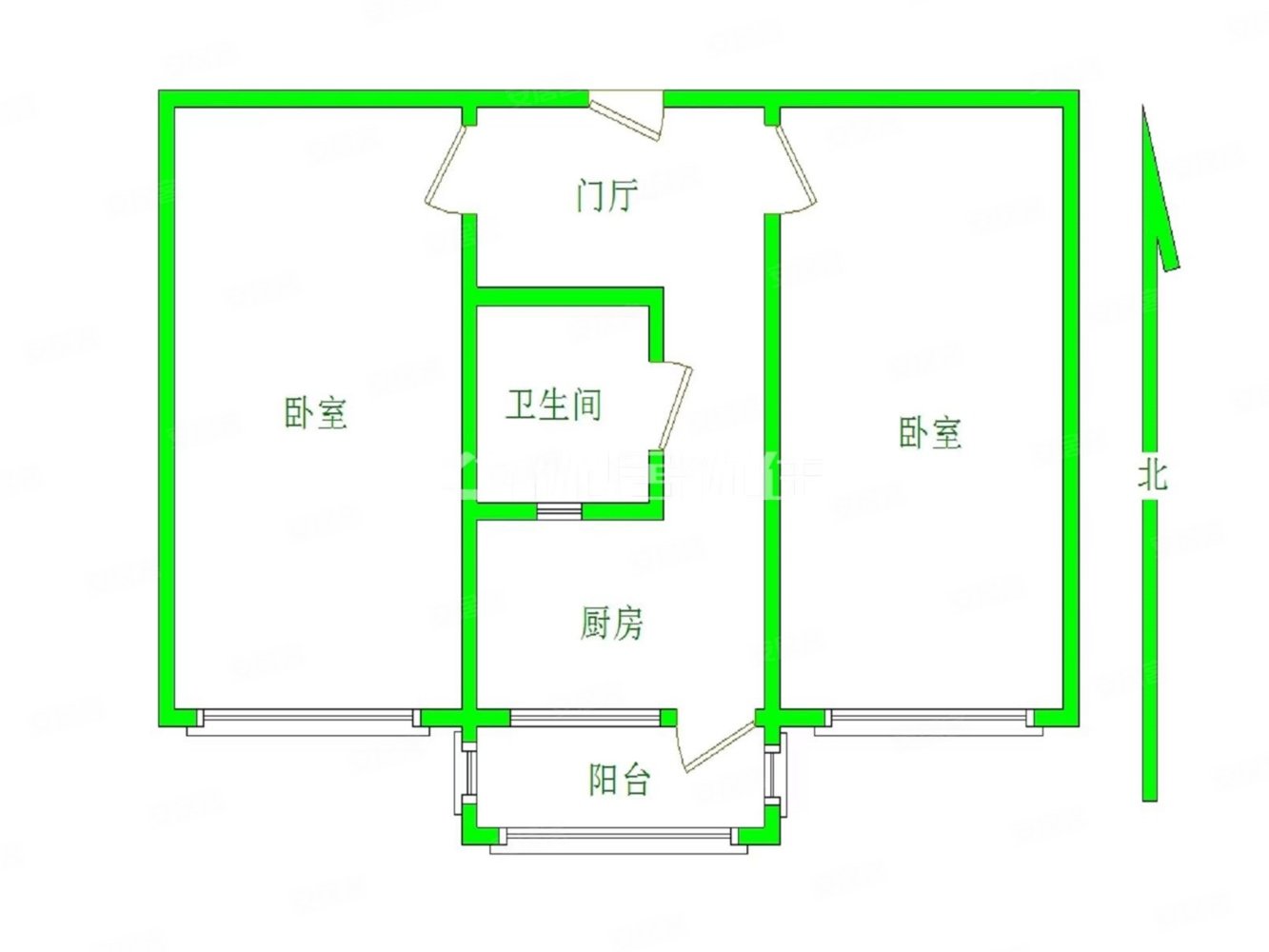 二毛小区2室1厅1卫46㎡南35万