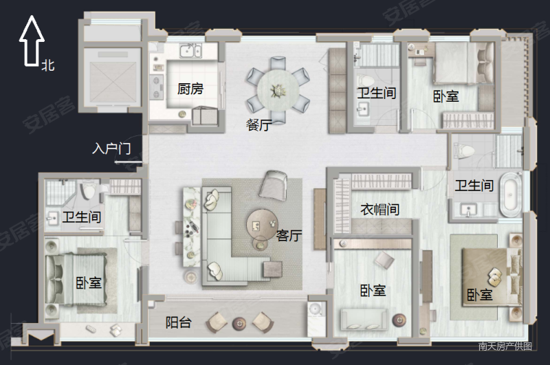 真实在售 江上 专做 178平大平层 奢阔客厅 双套房设计