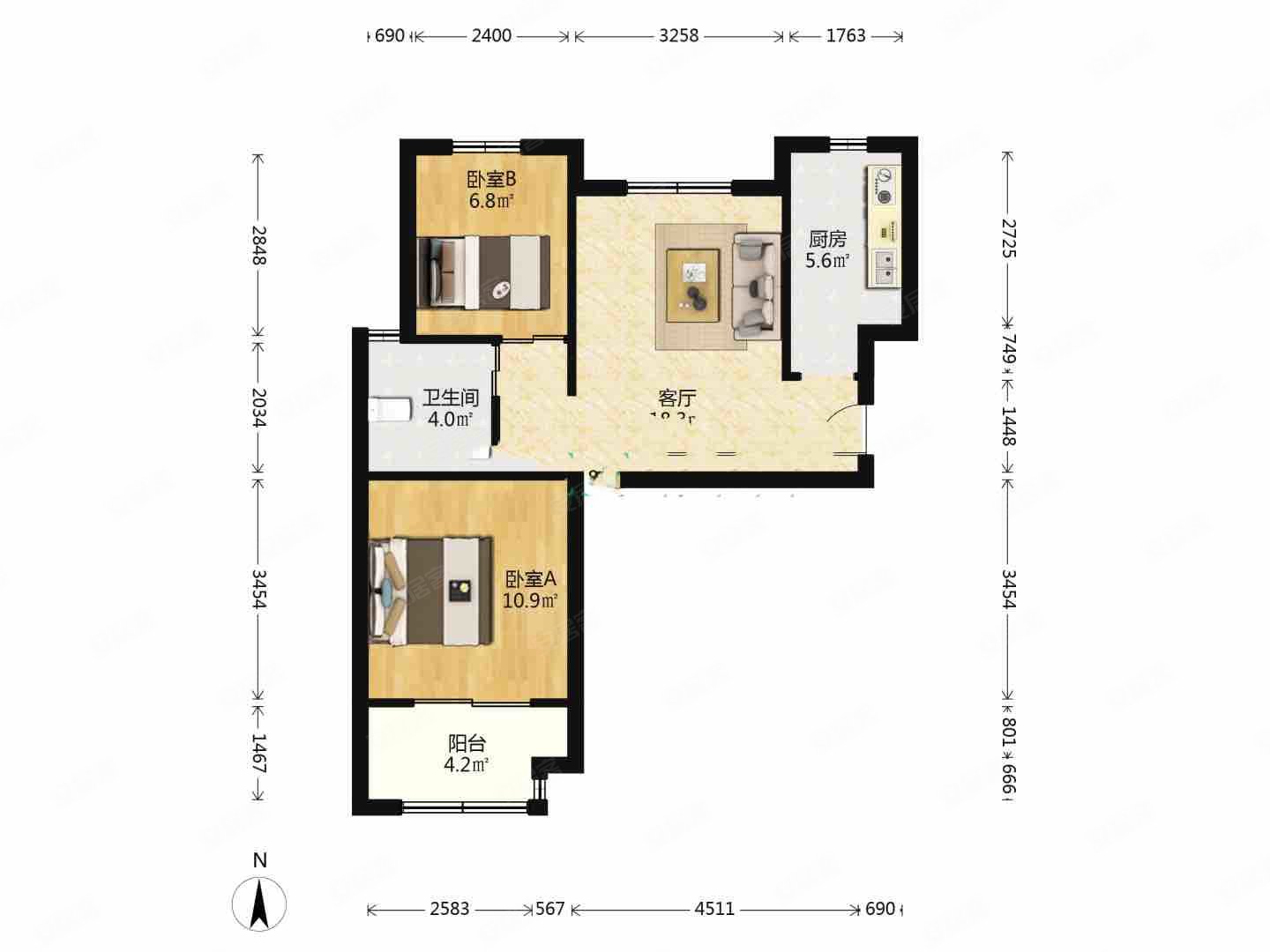 红馥里南北通户型电梯高区楼层小区停车位充足四院附近