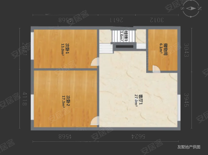 龙山新新小镇4室3厅3卫240㎡南北600万