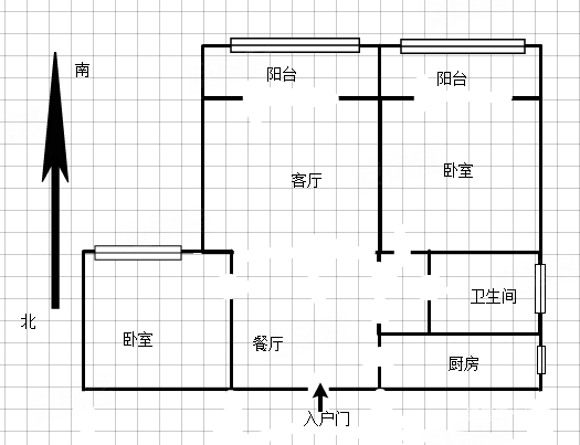 七里河佳洲美地2室2厅1卫83㎡南北52.9万