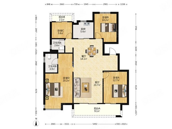 绍兴嵊州城区上悦城出租上悦城,简装洋房,四室两厅两卫,包物业车位