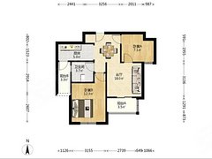上海青浦徐泾北城瑞和明庭(北区) 2室2厅1卫出租房源真实图片