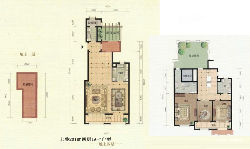 雲溪(别墅)3室2厅3卫186㎡南北255万