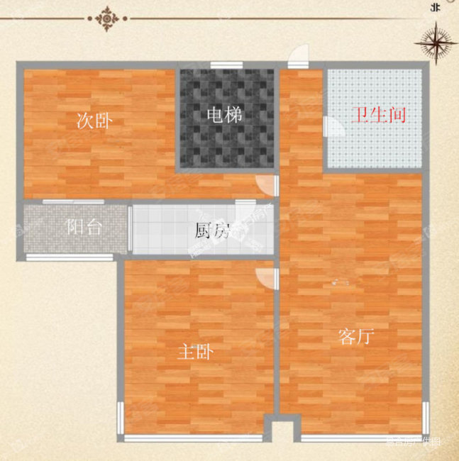 北京怡园2室2厅1卫73.61㎡南339万