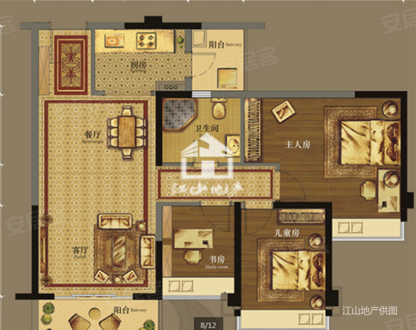 美泉16123房2厅精装150万