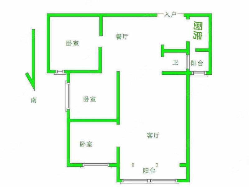 东方今典中央城(A区)3室2厅1卫112㎡南北79万