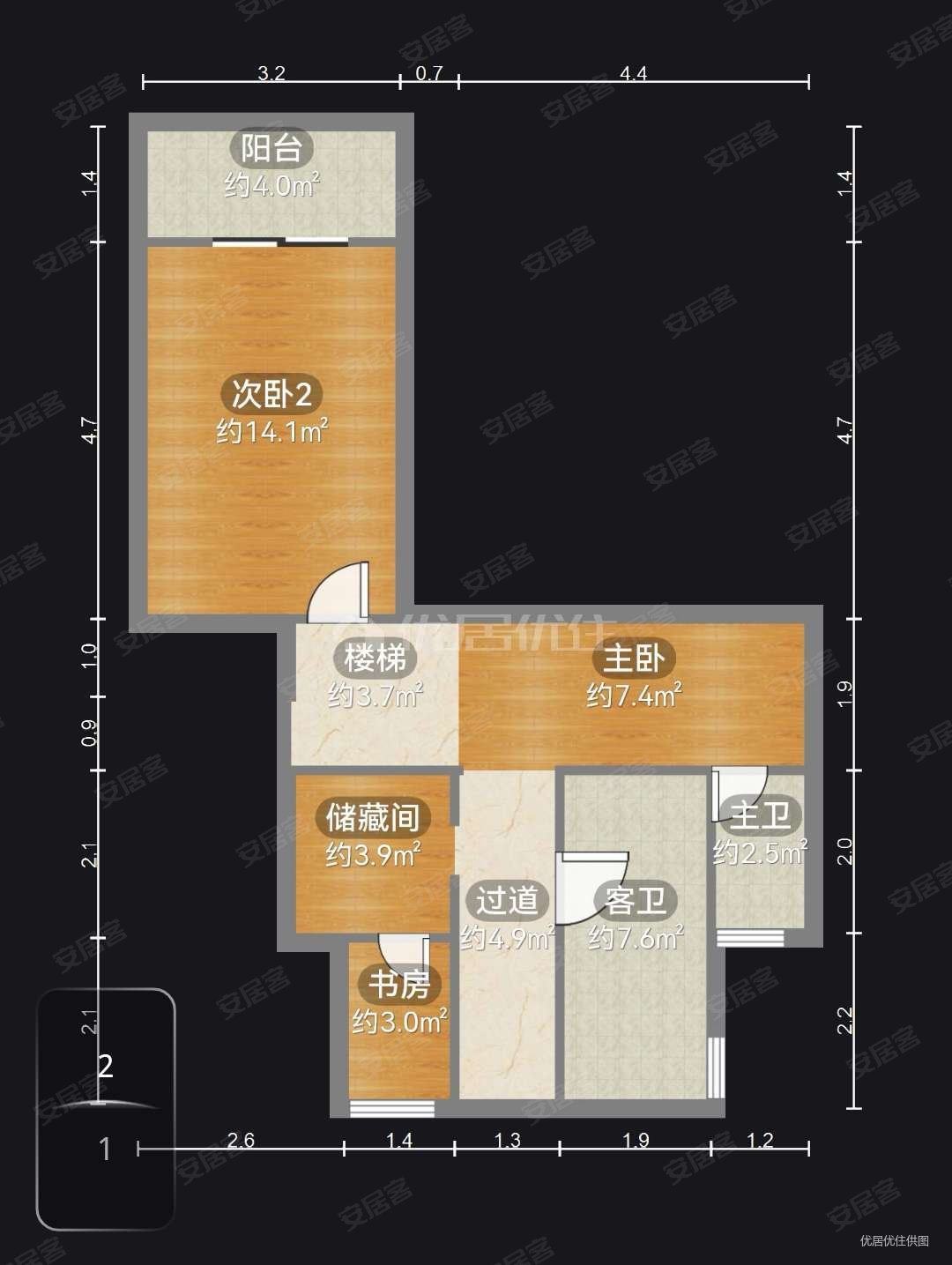 复地花屿城(D5区)4室2厅3卫157㎡南230万