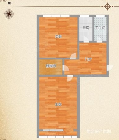 新西广街小区2室1厅1卫58.85㎡南北120万