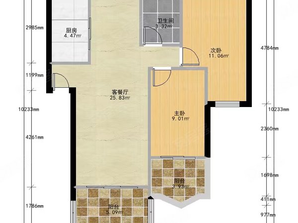 【多图】三盛颐景园(公寓住宅,九亭租房,精装两房 民水民电 可办车位