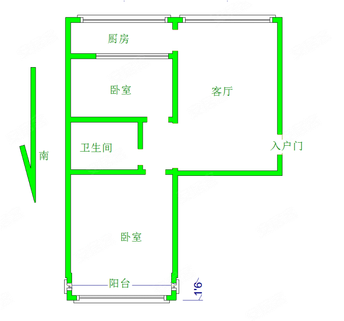 金河湾 高楼层视野无遮挡 大两居 满二