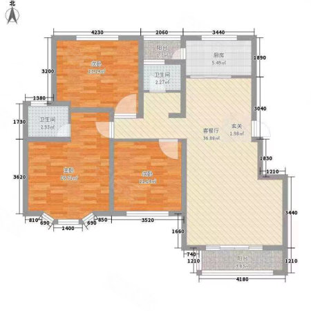 龙发小区3室1厅1卫92㎡南北31.5万