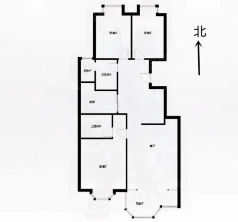 神州嘉园花香维也纳3室2厅2卫136.64㎡南160万