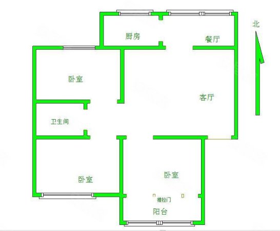 裕丰家园(二期)3室1厅1卫105㎡南68万