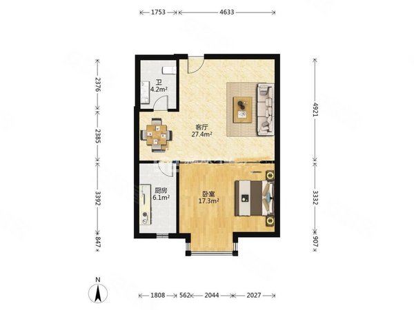 五爱街租房,地王国际花园 1室1厅1卫 电梯房 精装修73平米,沈河租房