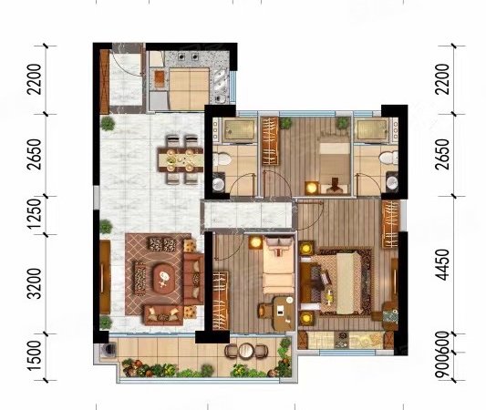 碧桂园凤凰城豪园小高层一梯一户126平每月1900