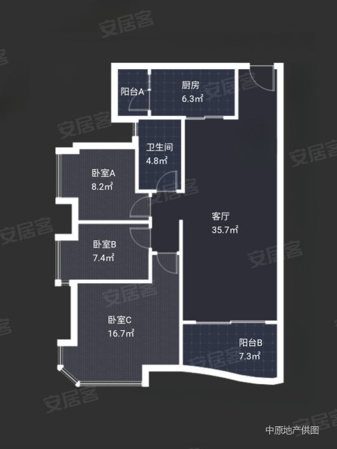 碧桂园豪园挂绿湖3室2厅1卫105㎡南80万