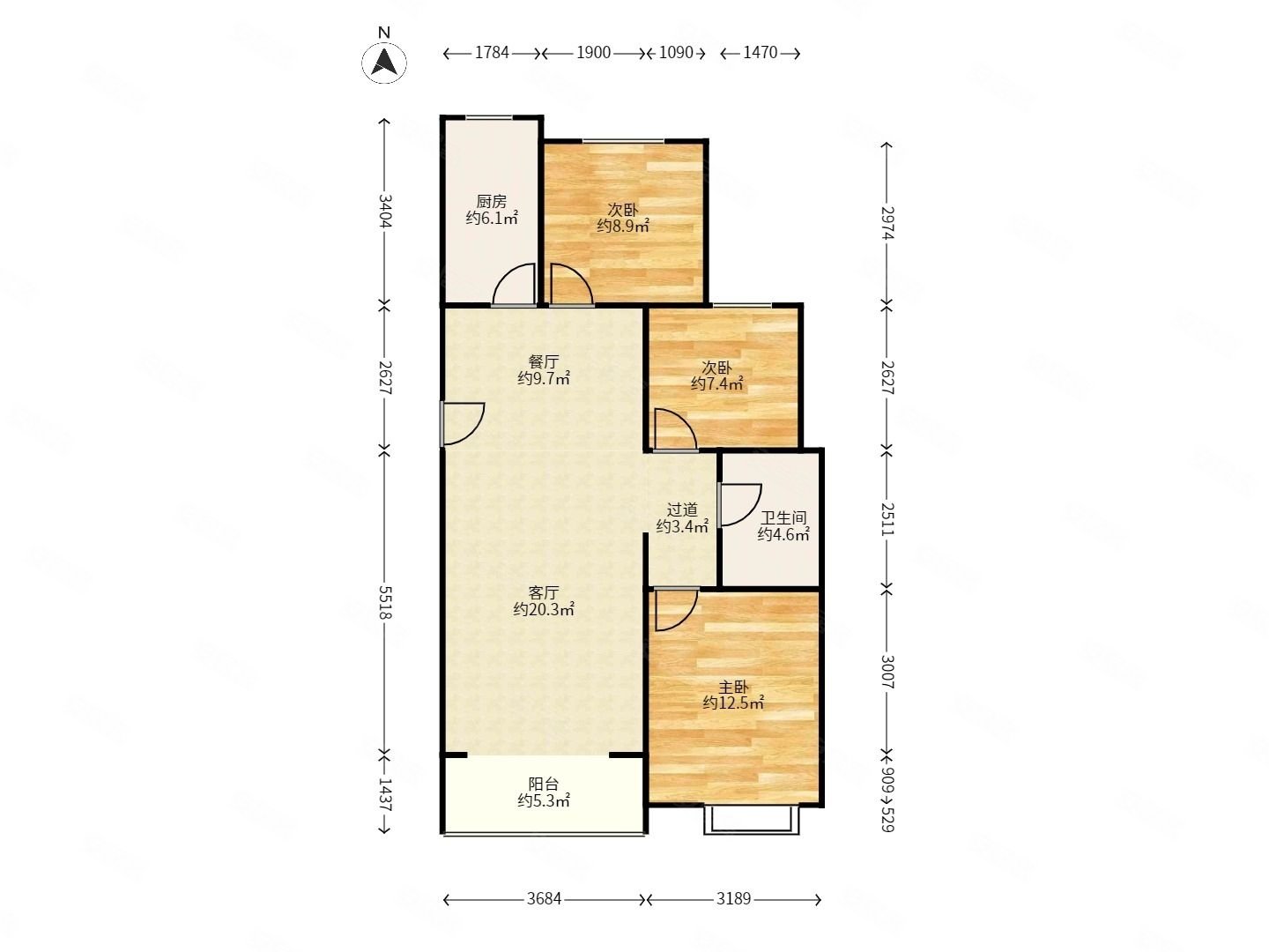 同祥城额外赠送十平米全新未住随时看房拎包入住