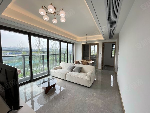 杭州萧山城厢众安荷源府实拍,横厅边套三房 奶油风 适合自媒体直播 再