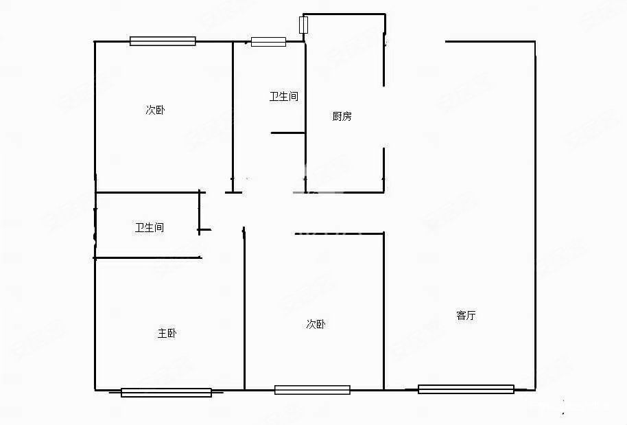 佳和雅园3室2厅2卫124㎡南北82万