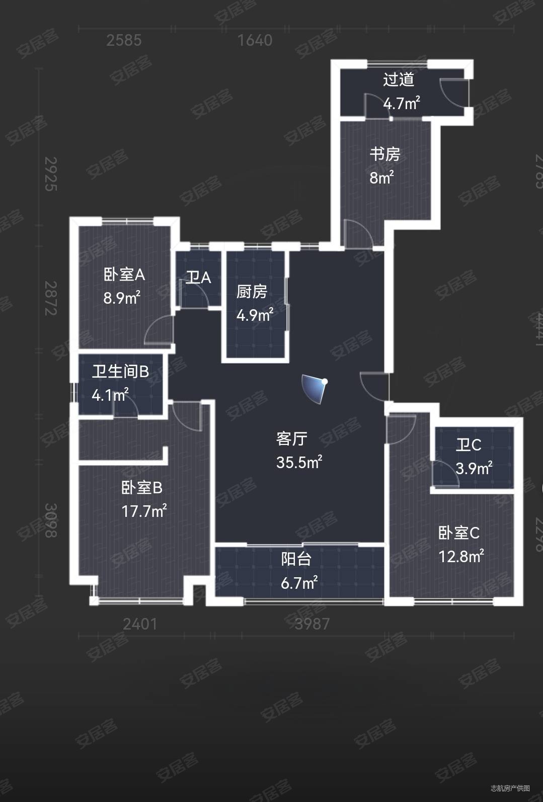 北宸府顶楼报价428万精装未住人看房有钥匙四叶草户型