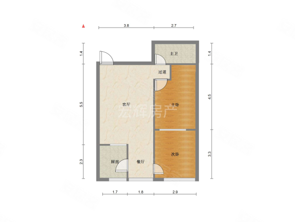 上宝苑小区2室2厅1卫72.81㎡南55万