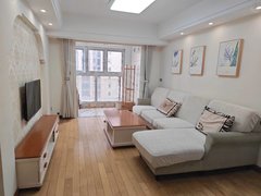 武汉江岸百步亭兴业路海赋江城A区，电梯精装两房，家具家电齐全拎包即住好采光出租房源真实图片