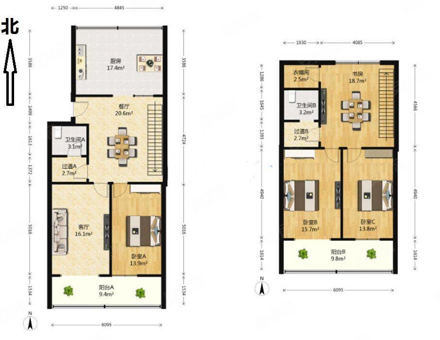 宁安小区精装4室跃层平台20平省二院二中金亿城附近