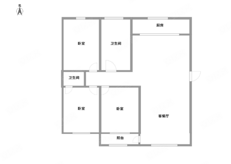 体坛小区3室2厅2卫167㎡南北118万