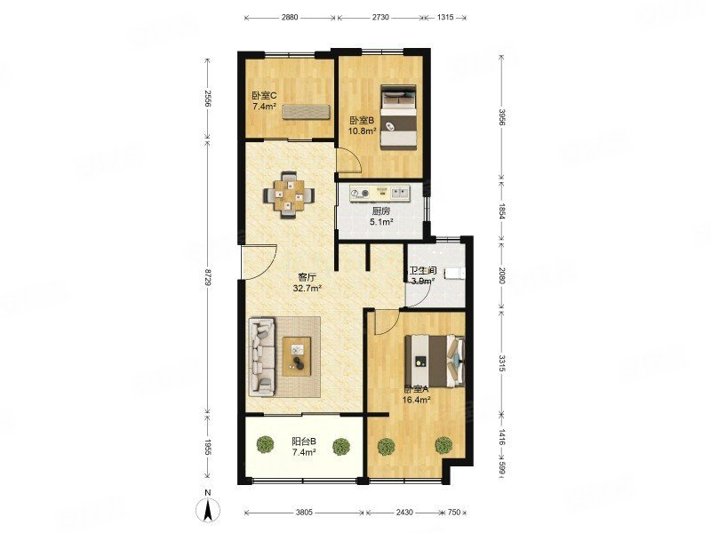 悦湖苑好楼层边户三房南北通透精装30万外地置业降价急售