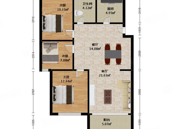 杭州西湖文新雅仕苑整租文一西路雅仕苑3室出租房源真实图片