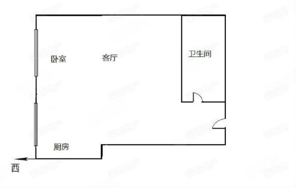 滨江俊园(2期)1室1厅1卫49.95㎡西南57万