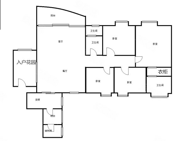 保利凤翔花园4室2厅2卫155.83㎡南北260万