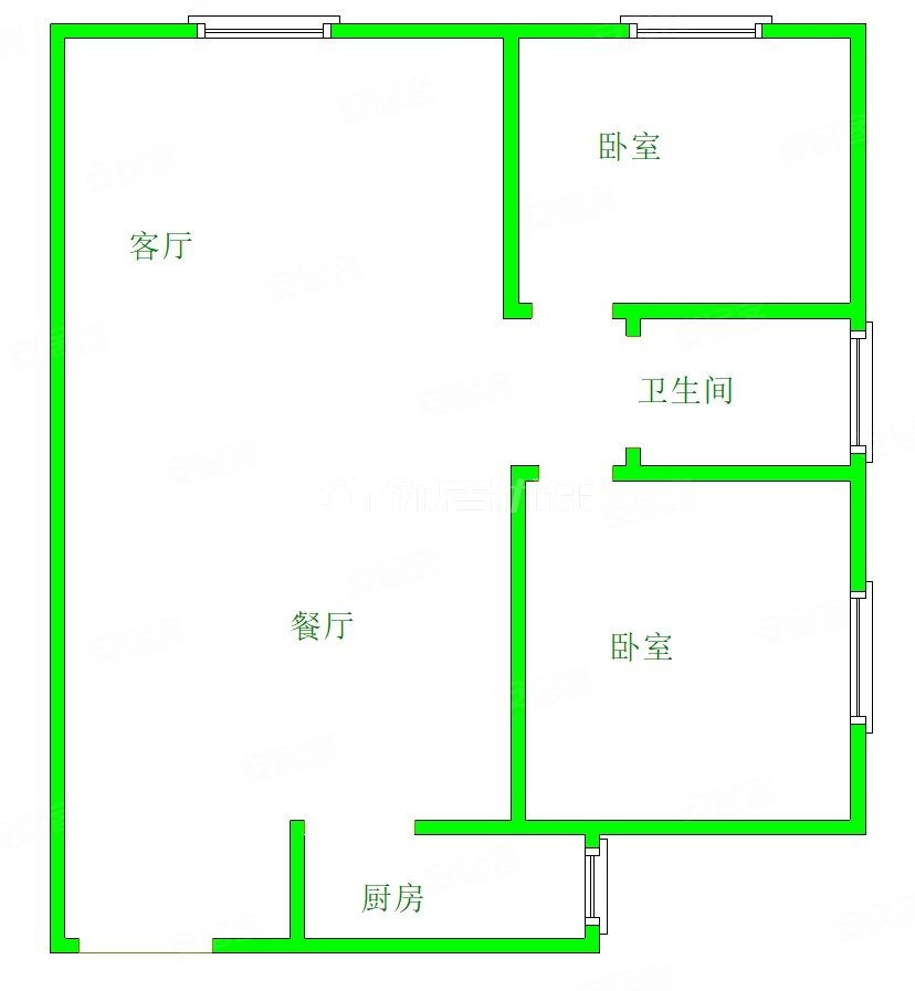 富华松竹苑2室1厅1卫81㎡南42万